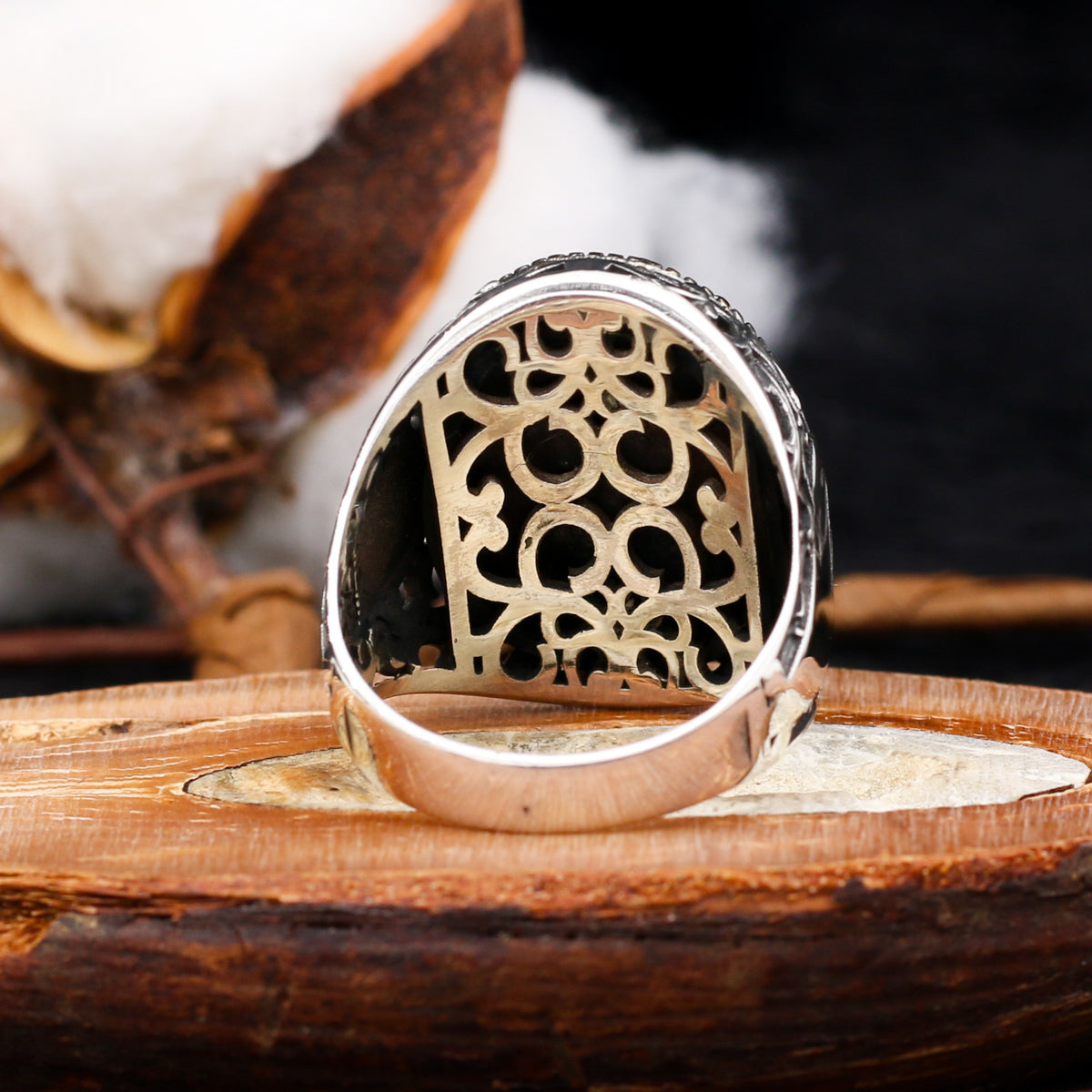 Tiger's Eye Stone Ring, Letter Personalized Ring