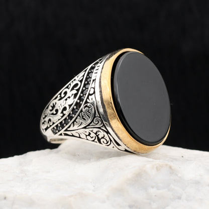 Bague pour homme en agate rouge, bijoux en argent sterling 925 carats