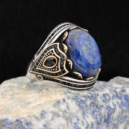 Lapis Lazuli Stone Men's Ring