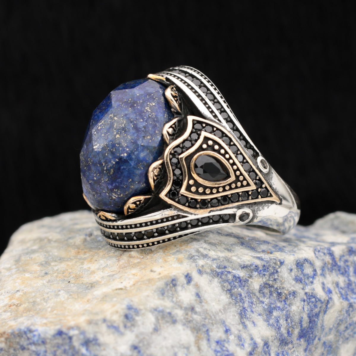 Lapis Lazuli Stone Men's Ring