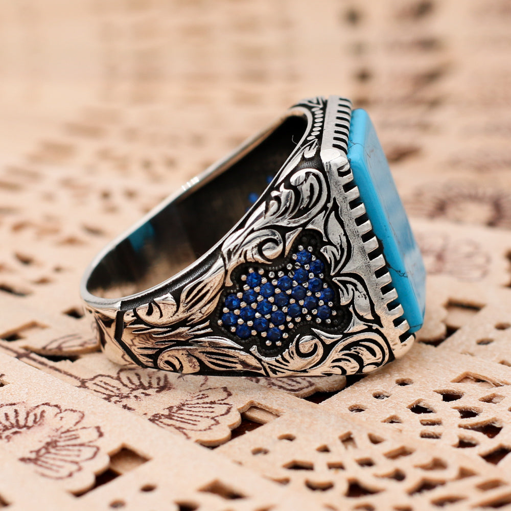 Turquoise Square Stone Ring