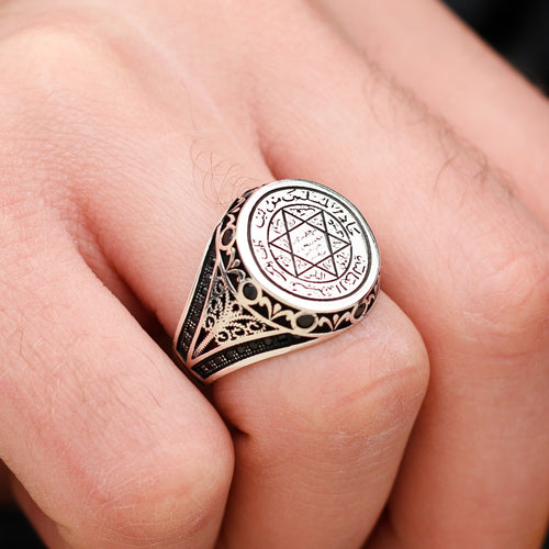 Seal Of Solomon Ring, 925K Sterling Silver